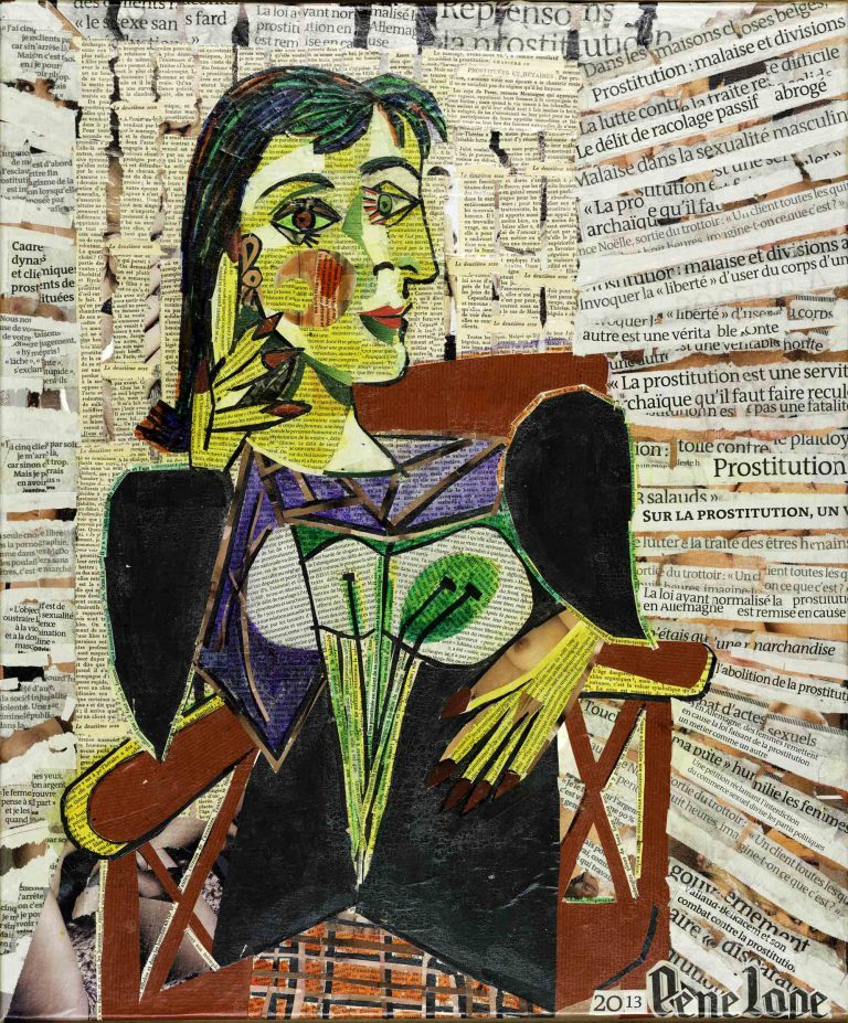 Stéréotypes 1 & 2. Hommage à Picasso et Simone de Beauvoir, La prostituée - 2013/2014 - 65 x 50 cm