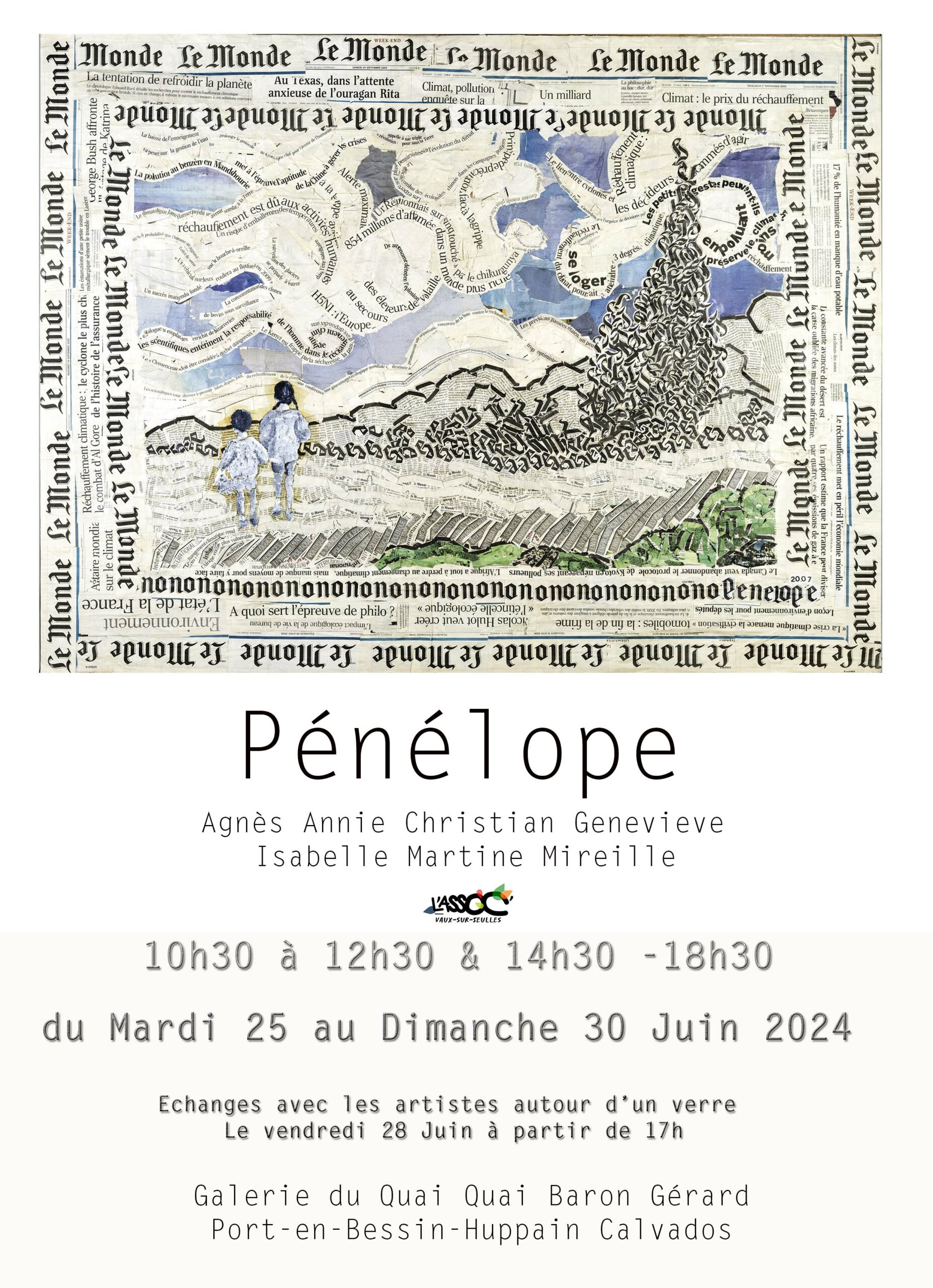 Affiche exposition, Port en Bessin, juin 2024