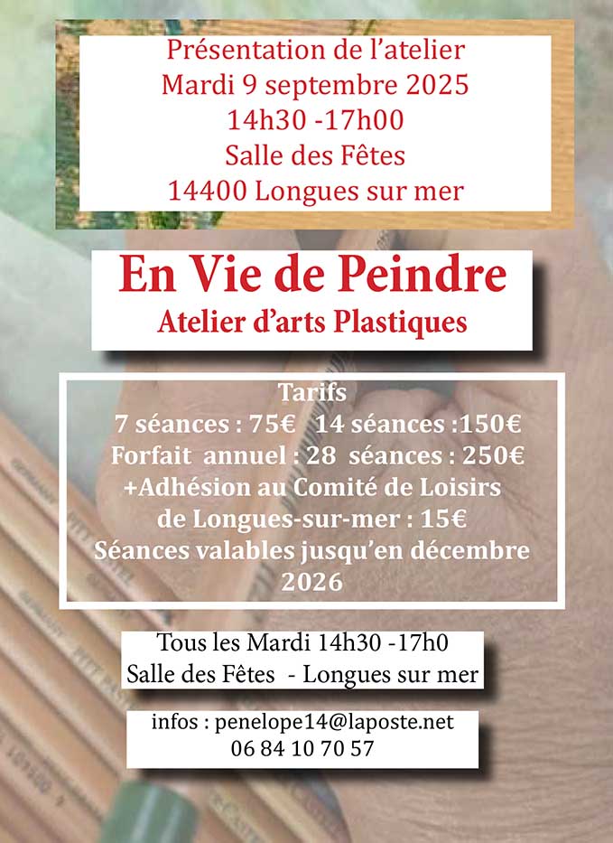 Atelier Longues sur mer mardi 14h30 17h