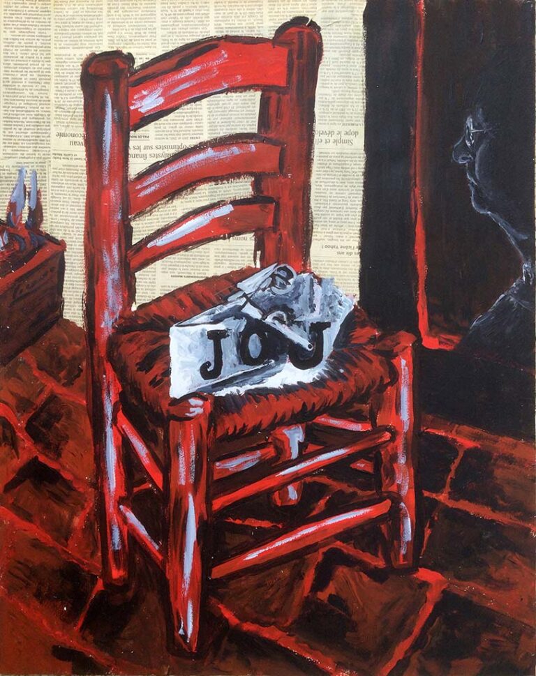 Ma chaise rouge et noire inspirée de Van Gogh