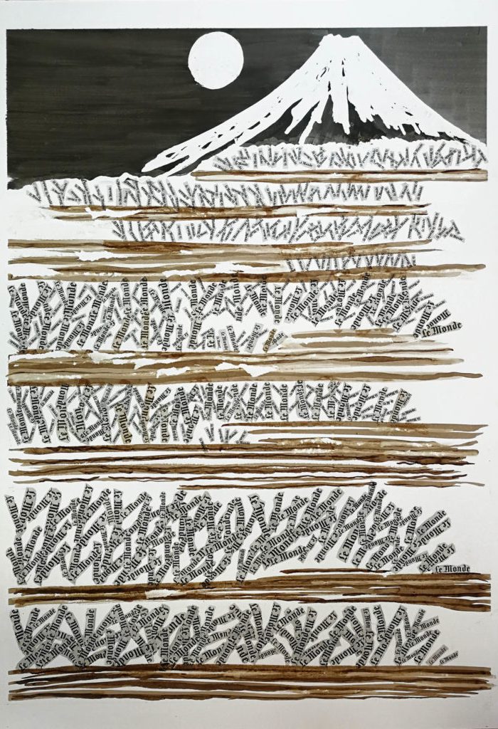 De Fukushima à Hiroshima. Hommage à Hokusai série II – vue n°1 - 2018 - 100 x 70 cm