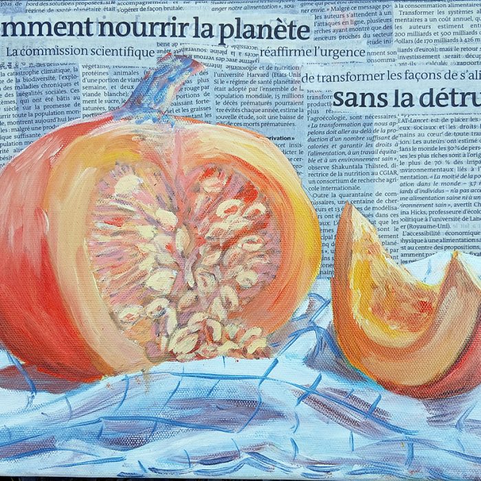 2026 citrouille 24 x 30 cm huile