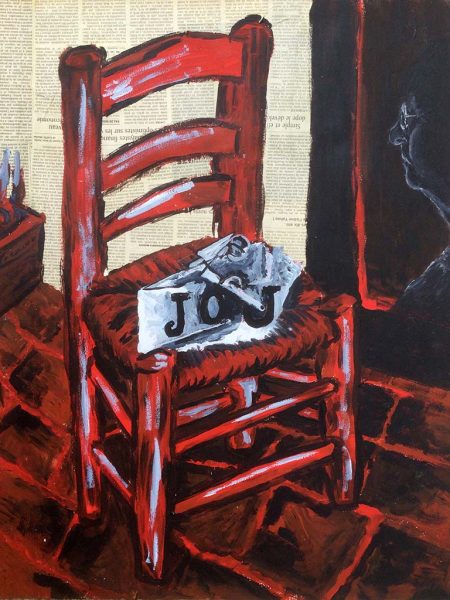 Ma chaise rouge et noire inspirée de Van Gogh