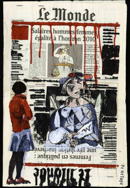 Salaires hommes-femmes / Femmes en Politique. Hommage à Pablo Picasso - 2005 - 48 x 32 cm